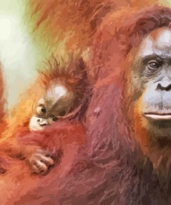 Aesthetic Orangutan Diamond Painting