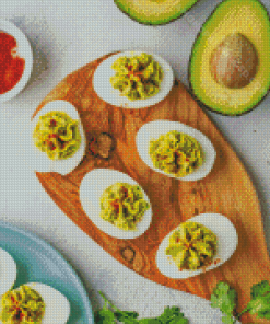 Avocado Deviled Eggs Diamond Painting