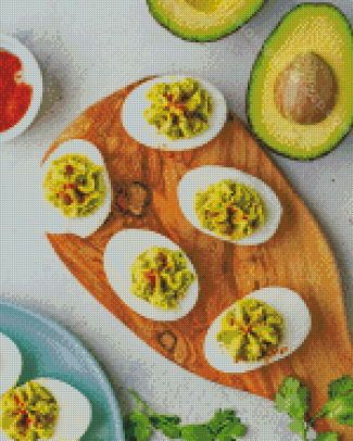 Avocado Deviled Eggs Diamond Painting