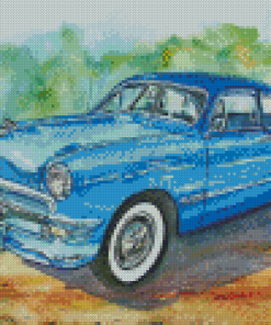 Blue 49 Ford Diamond Painting
