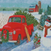Christmas Ford Truck Diamond Painting
