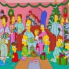 The Simpsons Christmas Night Diamond Painting