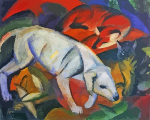 Three Animals By Franz Marc Diamond Painting