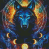 Wolf With Dream Catcher Diamond Painting