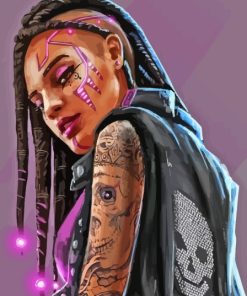 Girl With Dreadlocks Diamond Painting