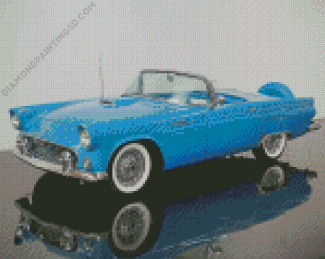 1956 Ford Thunderbird Blue Car Diamond Painting