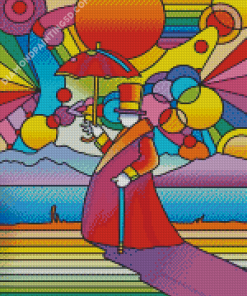 Psychedelic Umbrella Man Diamond Painting