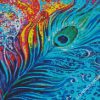 Abstract Peacock Feather Diamond Painting