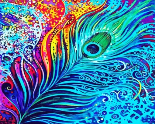 Abstract Peacock Feather Diamond Painting