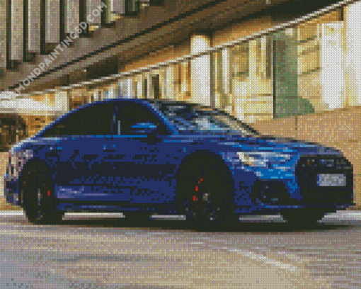 Audi S8 Blue Car Diamond Painting