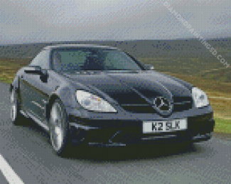 Black Mercedes Slk Car Diamond Painting