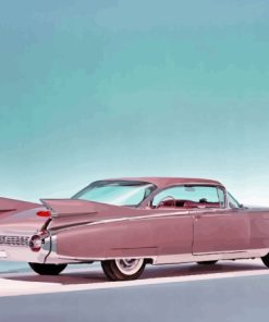 Cadillac 1959 Pink Car Diamond Painting