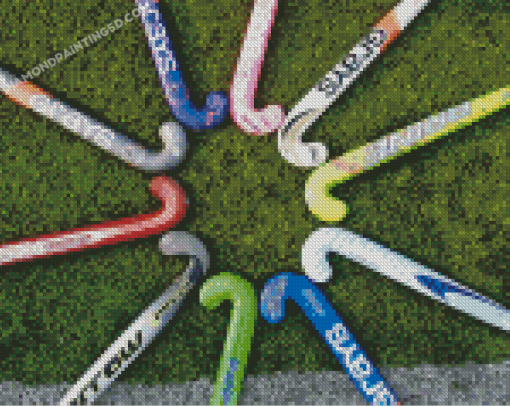 Field Hockey Sticks Diamond Painting