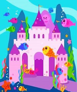 Fishes And Castle Underwater Diamond Painting