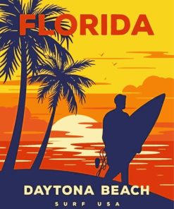Florida Daytona Beach Poster Diamond Painting