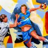 Handball Players Art Diamond Painting