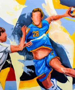 Handball Players Art Diamond Painting