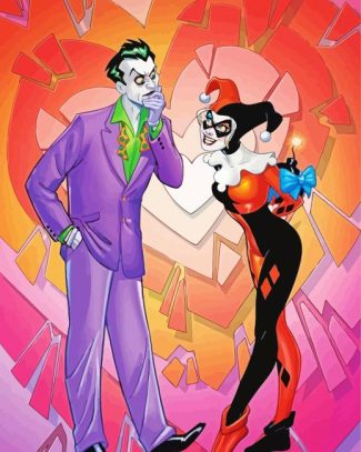 Harley Quinn And The Lovers Diamond Painting