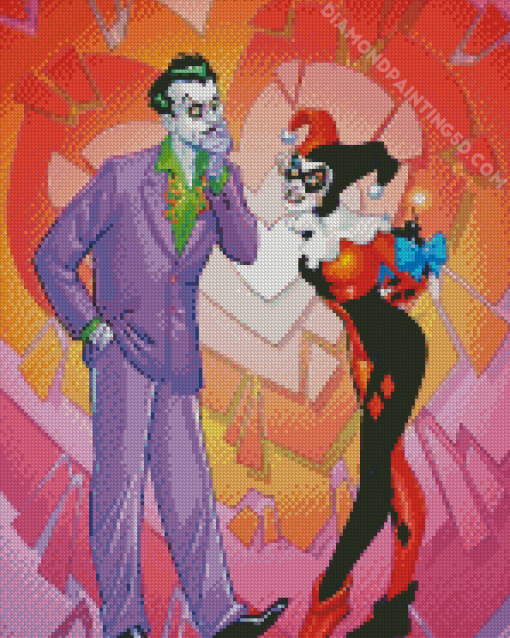 Harley Quinn And The Lovers Diamond Painting