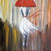 Lady Walking With Umbrella Diamond Painting