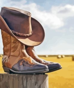 Line Dancing Boots And Hat Diamond Painting