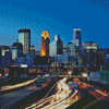 Minneapolis Skyline At Night Diamond Painting
