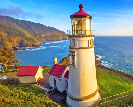 Oregon Lighthouse Diamond Painting