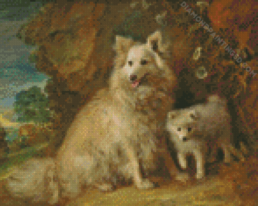 Bitch And Puppy Gainsborough Diamond Painting