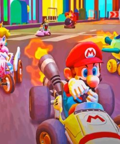 Racing Game Mario Kart Diamond Painting