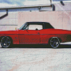 Red Chevy Impala 68 Diamond Painting