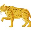 Saber Toothed Cat Side View Diamond Painting