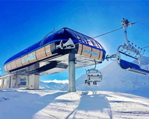 Ski Lift Diamond Painting