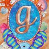Summer Monogram Letter G Diamond Painting