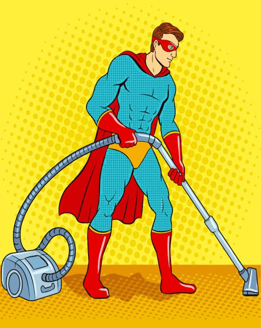 Superhero With Vacuum Diamond Painting