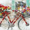 Abstract Bicycle And Flowers Diamond Painting