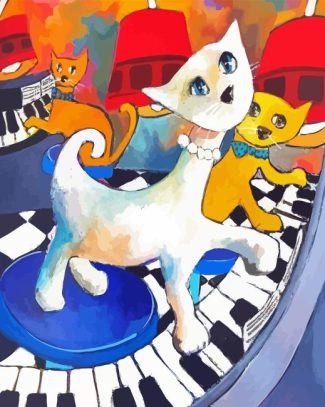 Aesthetic Orange Tabby Cat - Diamond Paintings 
