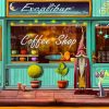 Aesthetic Cafe Store Front Diamond Painting