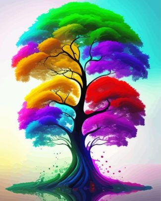 Aesthetic Coulourful Trees Diamond Painting