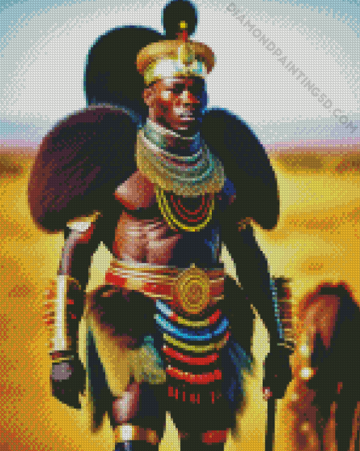 Aesthetic Zulu Man Diamond Painting