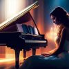 Aesthetic lady And Piano Diamond Painting