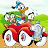 Cartoon Donald Duck And Nephews Diamond Painting