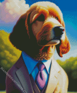 Classy Goldendoodle Diamond Painting