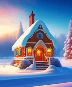 Cool Christmas House Diamond Painting