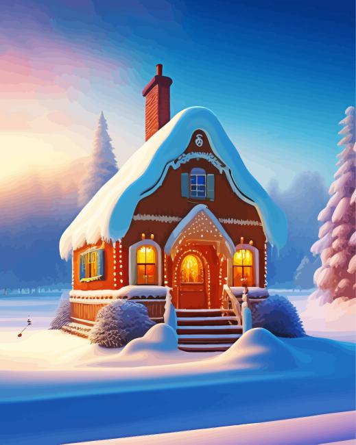 Cool Christmas House Diamond Painting
