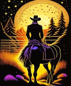 Cowboy Silhouette Diamond Painting