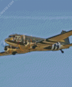 Flying WWII Airplane Diamond Painting
