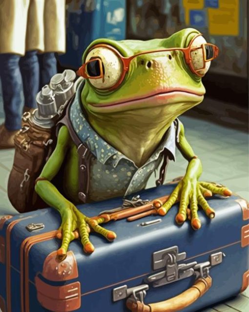 Frog Traveler Diamond Painting