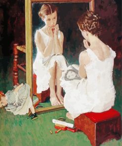 Little Lady In The Mirror Diamond Painting
