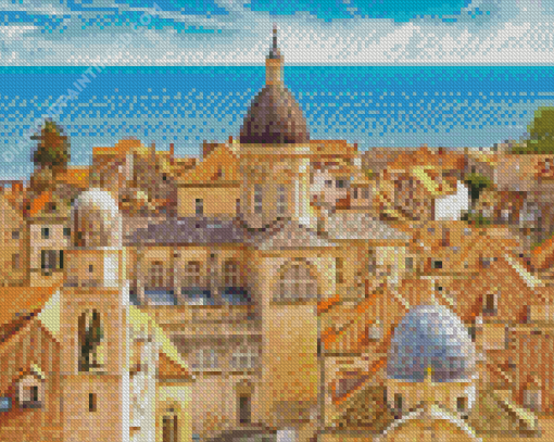 Opatija Croatia Old Town Diamond Painting