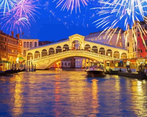 Rialto Venice Fireworks Diamond Painting